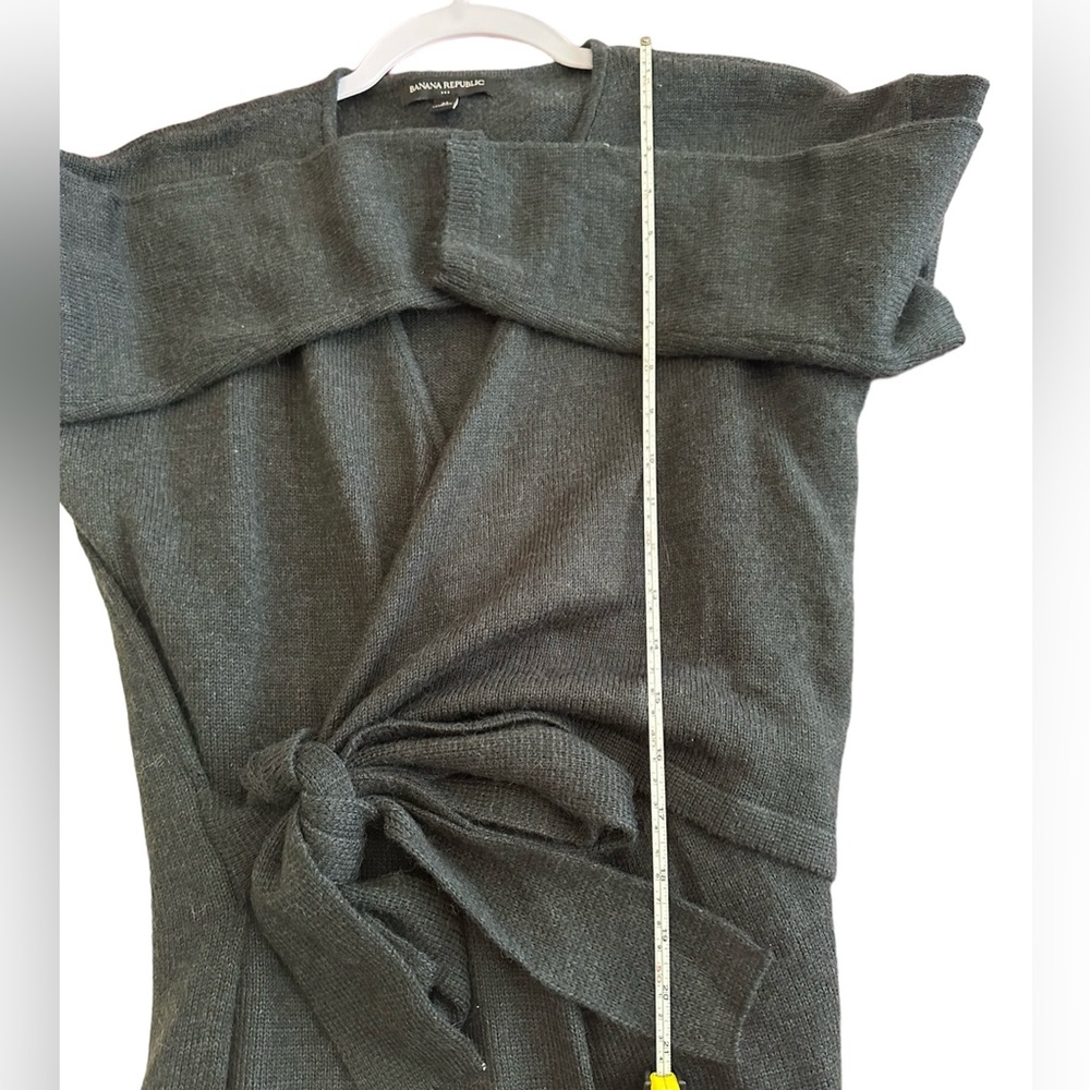 Banana Republic | Grey Wrap Sweater Dress Size M - Picture 5 of 5